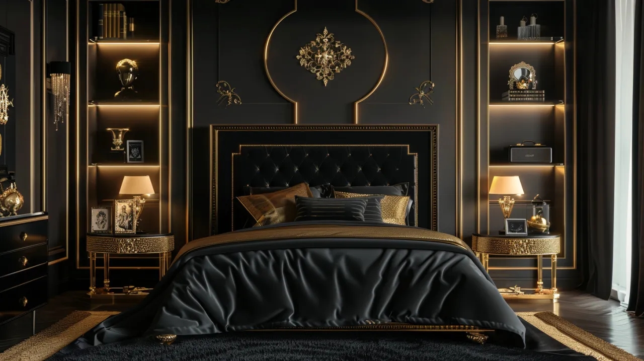 Czarno-złota sypialnia: Jak stworzyć luksusową przestrzeń?