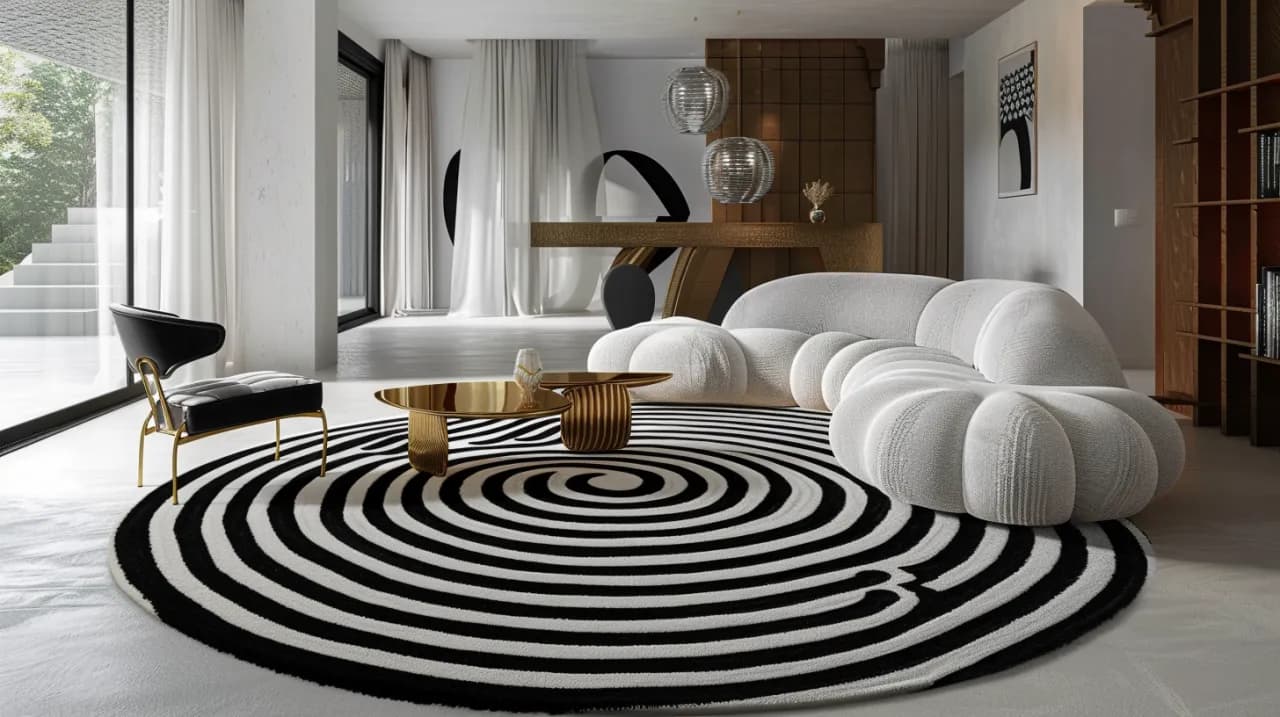 Dywan koło: Nietypowy kształt odmieni Twoje wnętrze?
