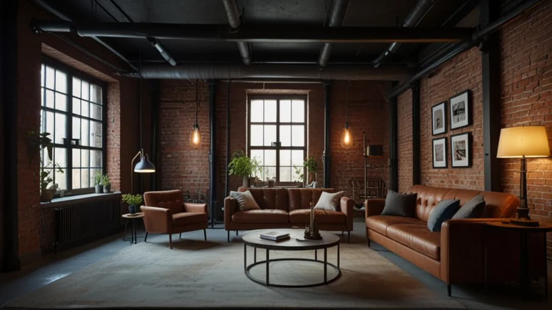 Dywan do salonu loft: Jak ocieplić industrialne wnętrze?