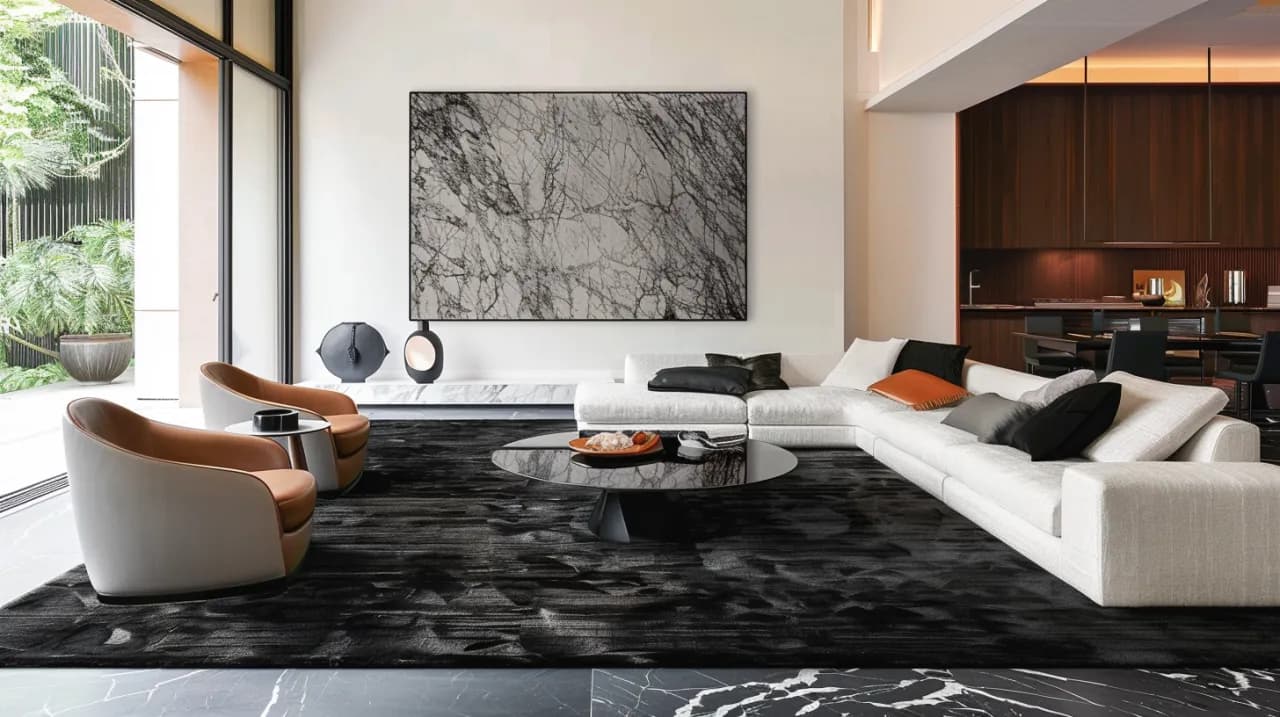 Czarny dywan w salonie: Odważny wybór czy klasyka gatunku?